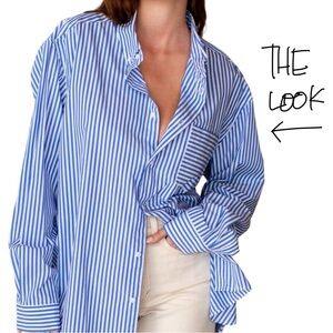 Stripe Poplin Button Down